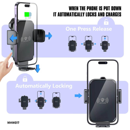 حامل هاتف + شحن لاسلكي  MHW017